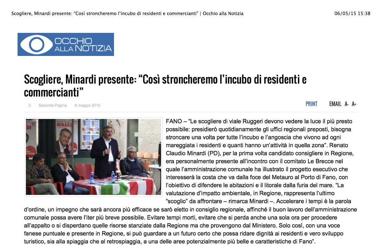 Scogliere, Minardi presente: “Così stroncheremo l’incubo di residenti e commercianti” | Occhio alla Notizia 2